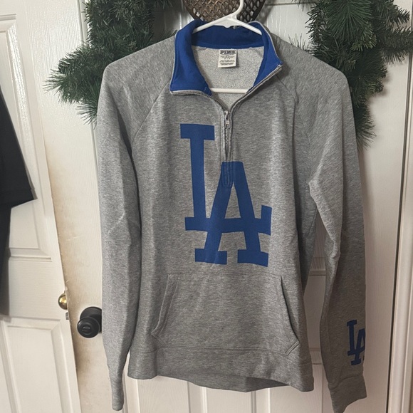 PINK Victoria's Secret Other - VS PINK Gray and Blue LA Half-Zip Sweater